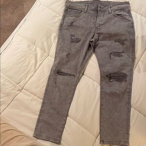 AE O American Eagle outfitters air flex + 34x30 grey denim NWOT